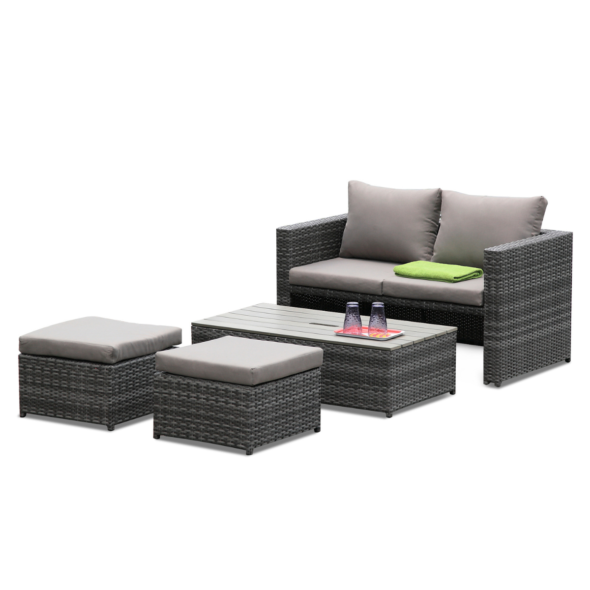 73-BK1584 Salotto completo in polirattan "Furbo"