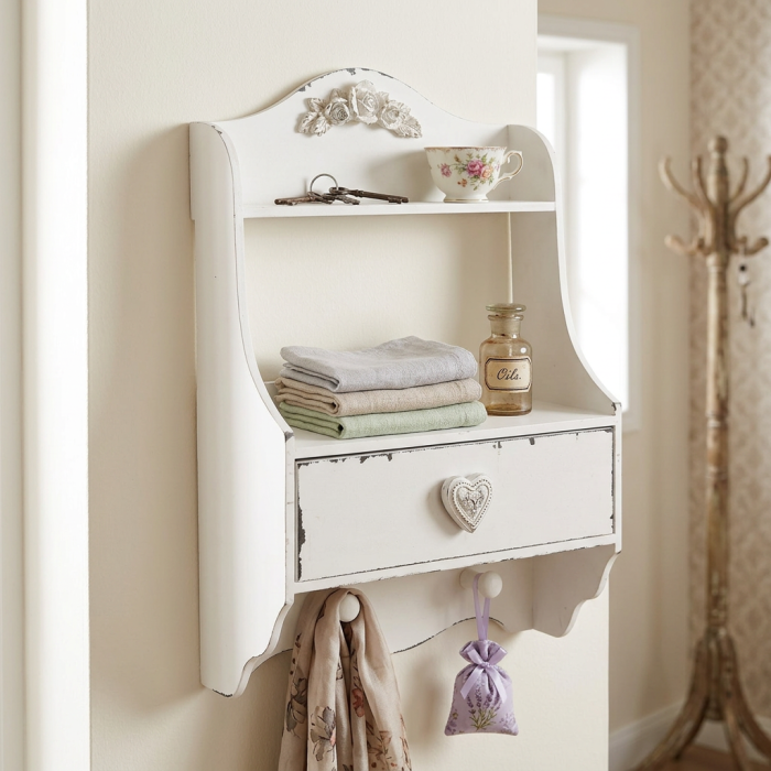 Pensile in legno bianco - immagine 4