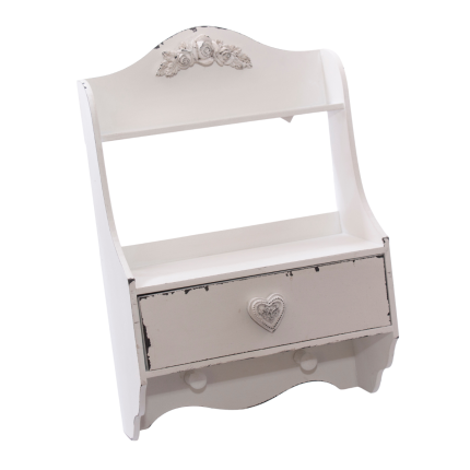 Pensile in legno bianco