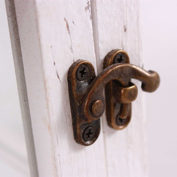 Lanterna bianca in abete e metallo - immagine 2