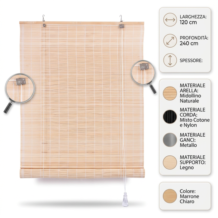 Arella in midollino con carrucola 120X240 - immagine 5
