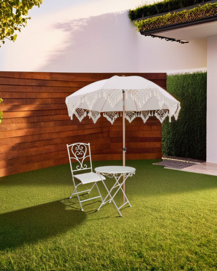 Sedia pieghevole in metallo bianco - immagine 2