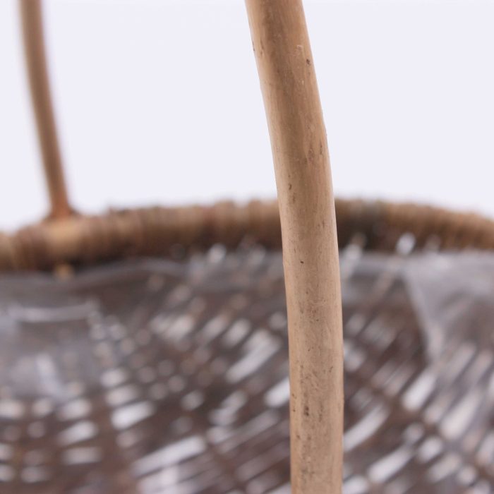Cesto ovale in vimini grezzo con manico - immagine 4