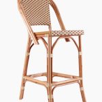 Sgabello alto in rattan