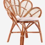 Poltrona a petalo Daun in rattan naturale