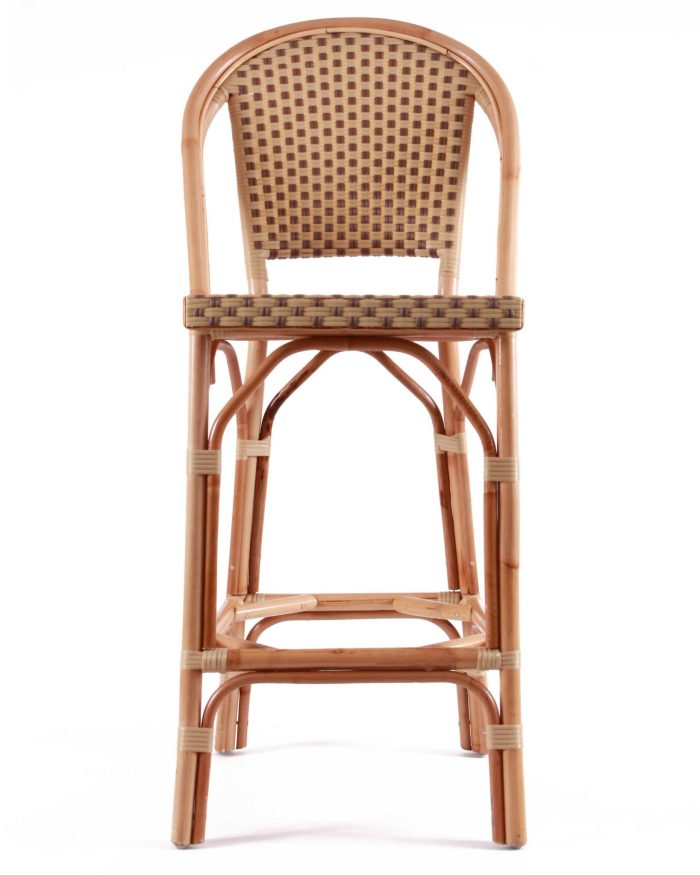 Sgabello alto in rattan "Abeya" - immagine 3