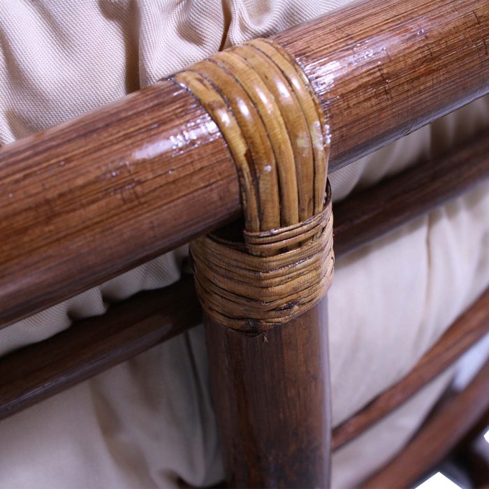 Poltrona rotonda in rattan noce "Papasan" - immagine 7