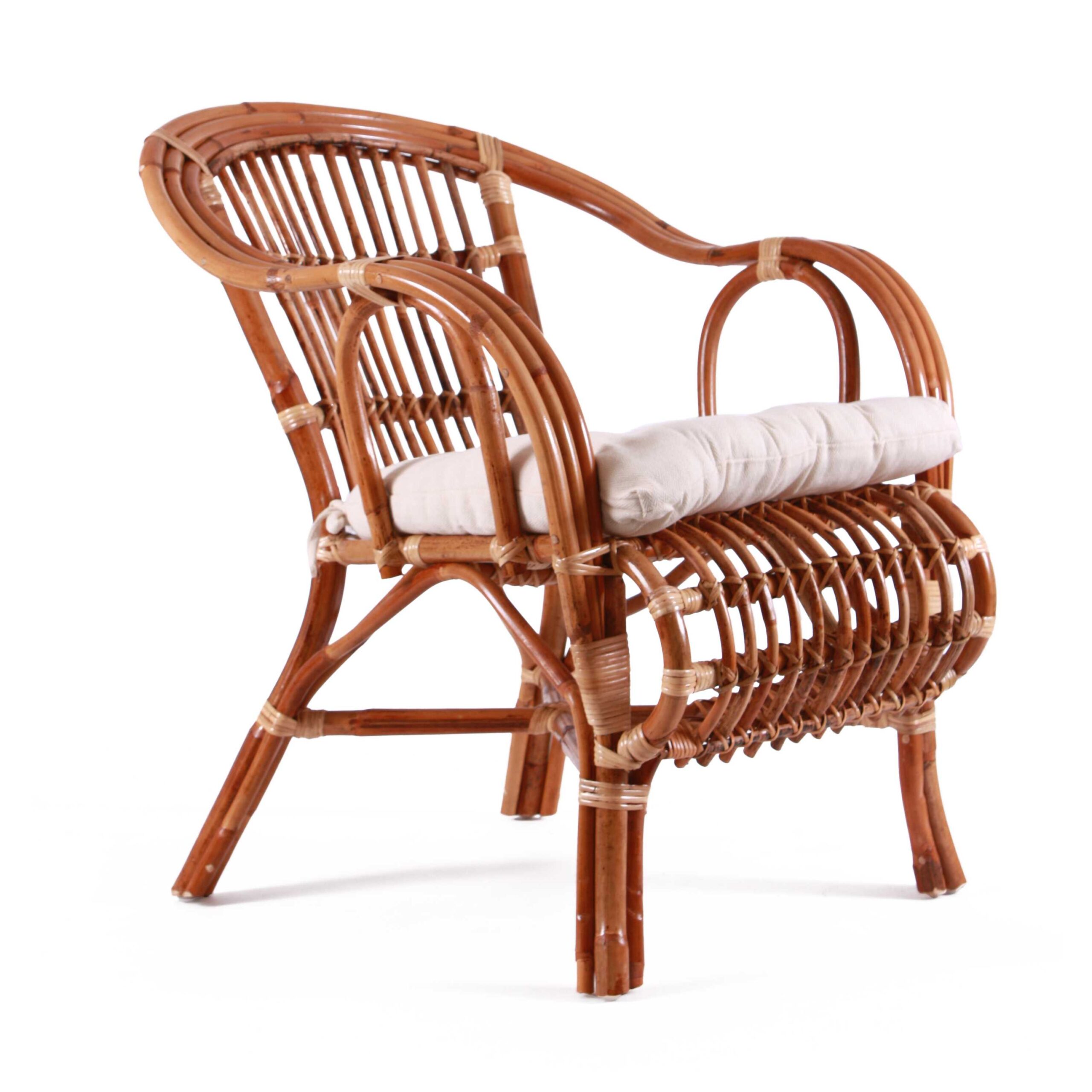 72-TP15 Poltrona in rattan marrone "Brisbane"