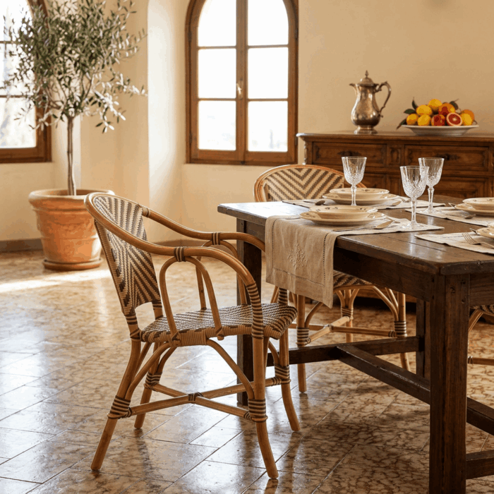 Sedia da pranzo in rattan "Lisbona" - immagine 3