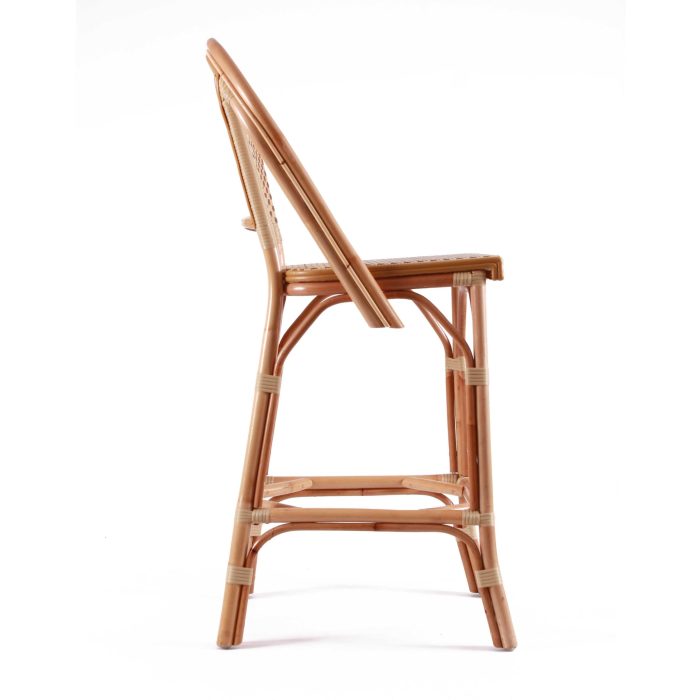 Sgabello alto in rattan "Abeya" - immagine 4