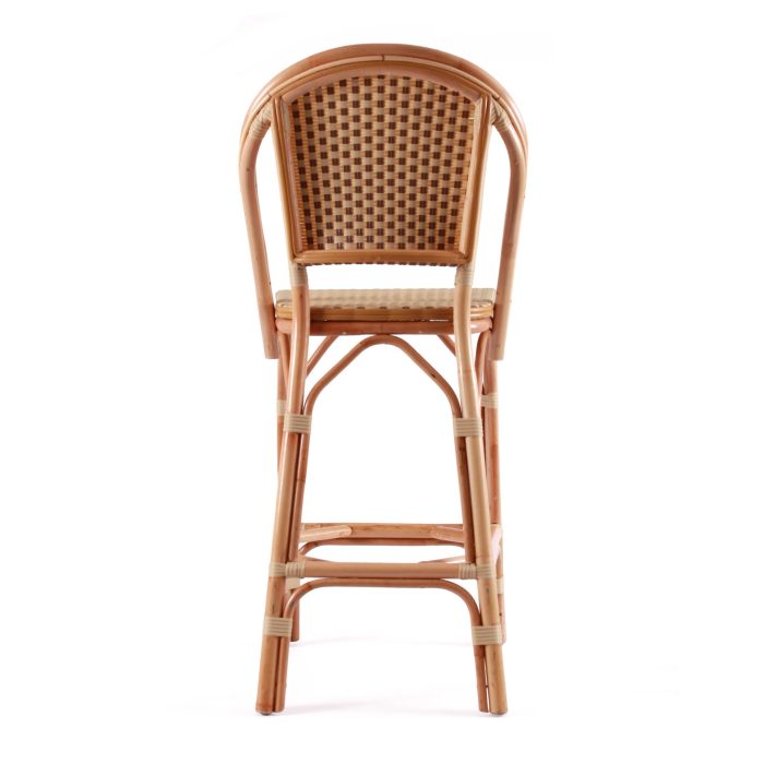 Sgabello alto in rattan "Abeya" - immagine 5