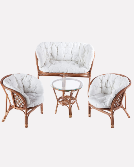 Salotto completo in rattan naturale "Bahama"