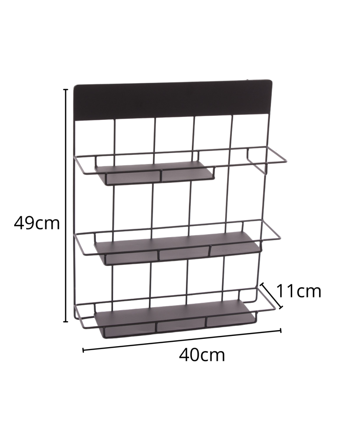 Mensola in metallo con portaoggetti - immagine 3
