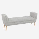 Panca in tessuto grigio "Lila"