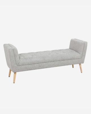 Panca in tessuto grigio "Lila"