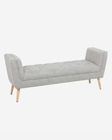 Panca in tessuto grigio "Lila"