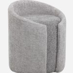 Pouf in tessuto grigio "Noa"