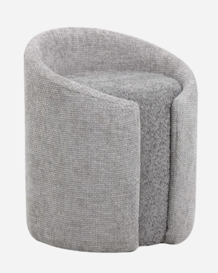 Pouf in tessuto grigio "Noa"