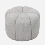 Pouf grigio effetto bouclé "Lisa"