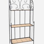 scaffale in ferro e vimini