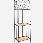 Scaffale in ferro e vimini medio