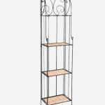 Scaffale in ferro e vimini alto