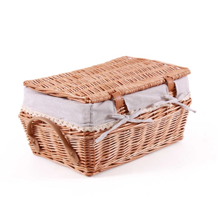 Set di 2 bauli bombati in vimini bollito - immagine 3