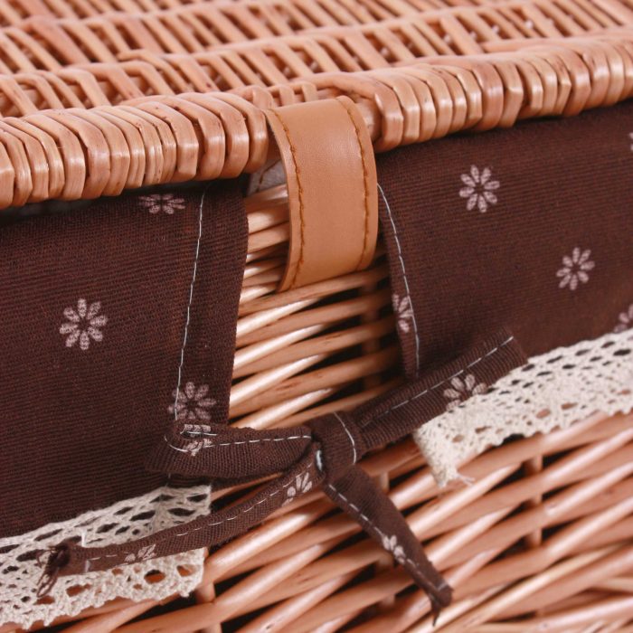 Set di 3 bauli in vimini bollito foderati - immagine 3