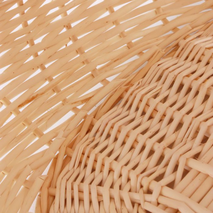 Cesto piccolo da pic nic in vimini sbiancato - immagine 3