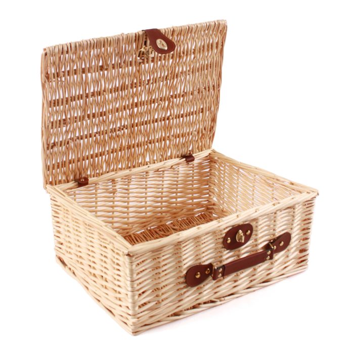 Cesto pic-nic in vimini sbiancato - immagine 2
