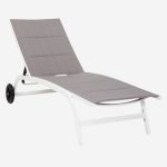 Lettino in alluminio grigio