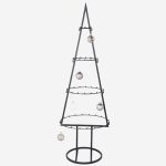 Albero di Natale stilizzato in metallo nero