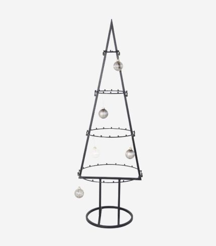 Albero di Natale stilizzato in metallo nero