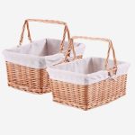 Set di 2 ceste pic nic foderate