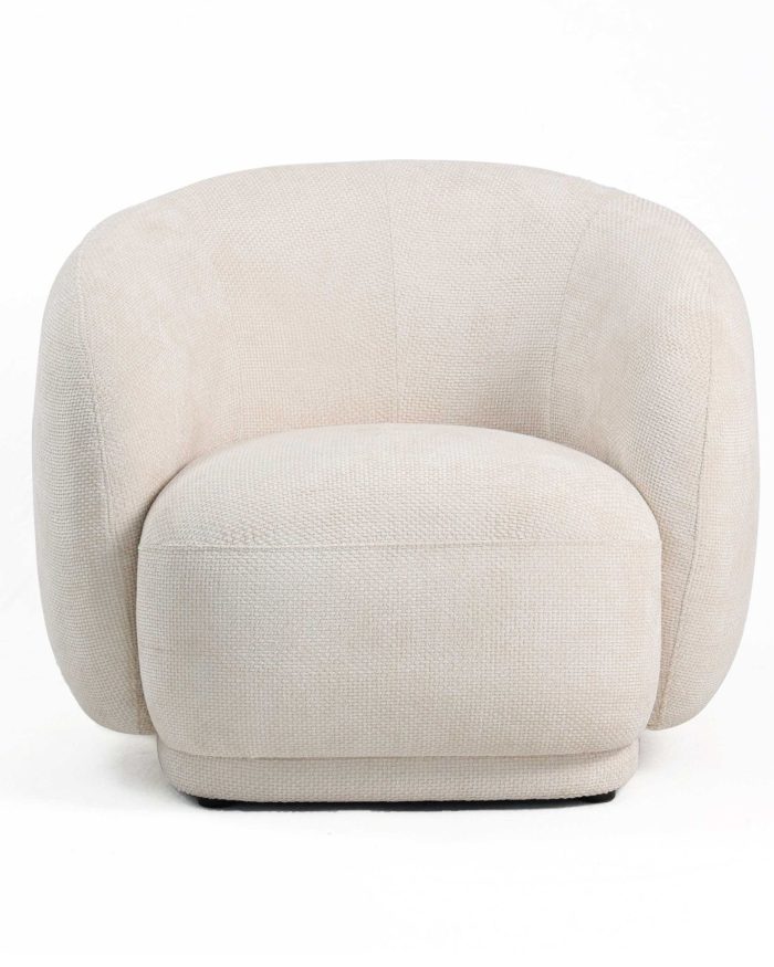 Poltrona in tessuto avorio "Alba" - immagine 2