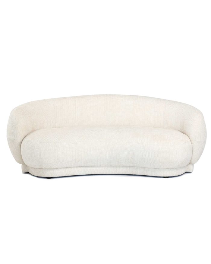 Divano a due posti in tessuto avorio "Alba" - immagine 2