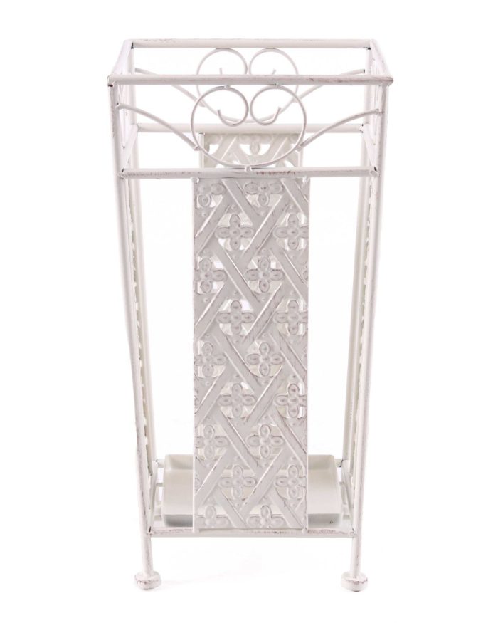 Portaombrelli in ferro bianco - immagine 2