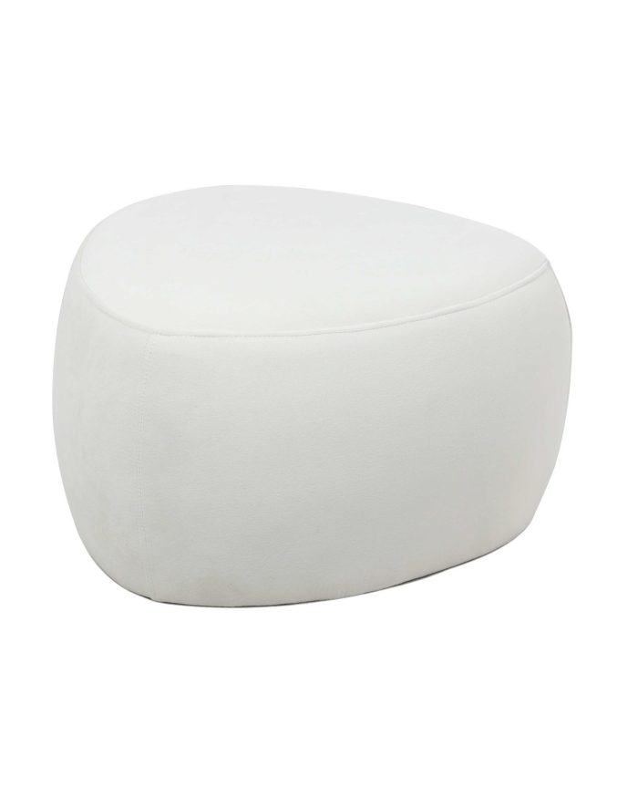 Pouf triangolare bianco "Emma" - immagine 2