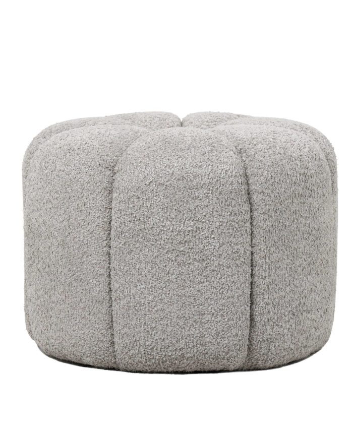Pouf grigio effetto bouclé "Lisa" - immagine 2