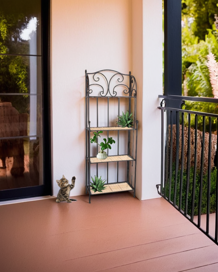 Scaffale in ferro e vimini - immagine 2