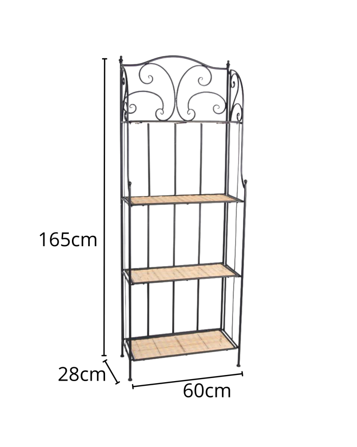 Scaffale in ferro e vimini - immagine 3