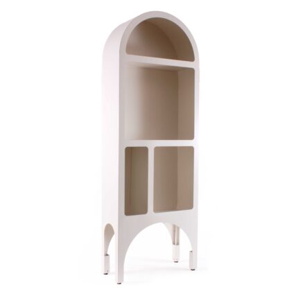 Libreria alta in metallo bianco