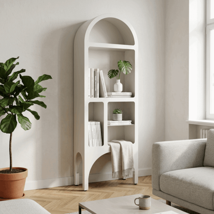 Libreria alta in metallo bianco - immagine 5