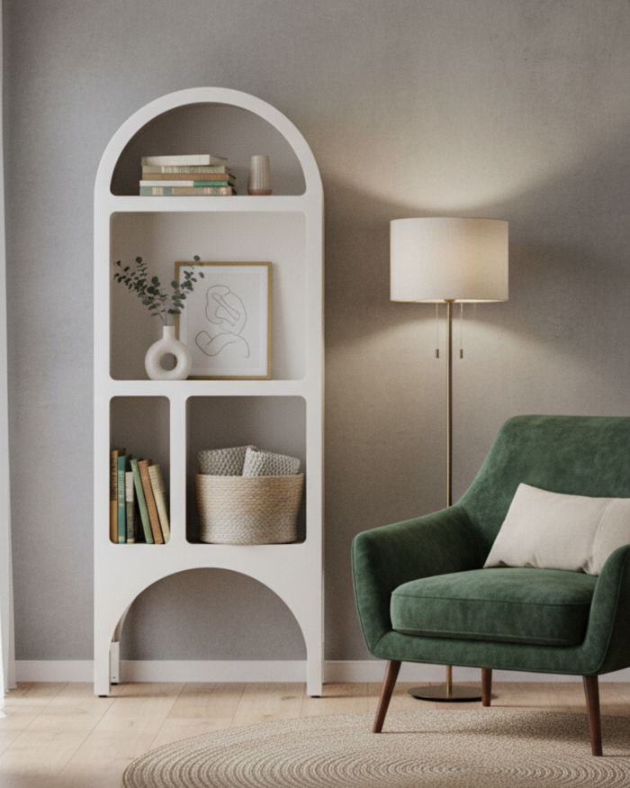 Libreria in metallo bianco - immagine 2