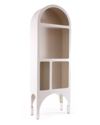 Libreria alta in metallo bianco
