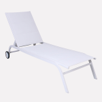 Lettino in alluminio bianco