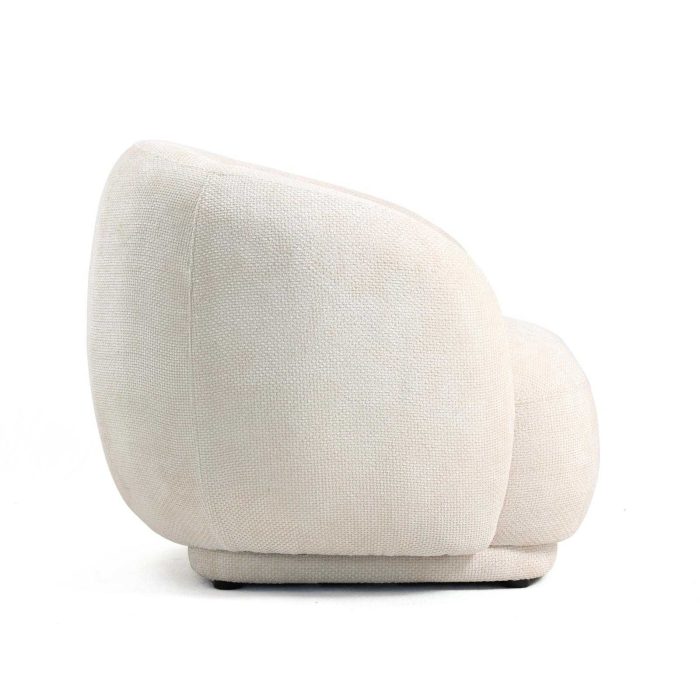 Poltrona in tessuto avorio "Alba" - immagine 3