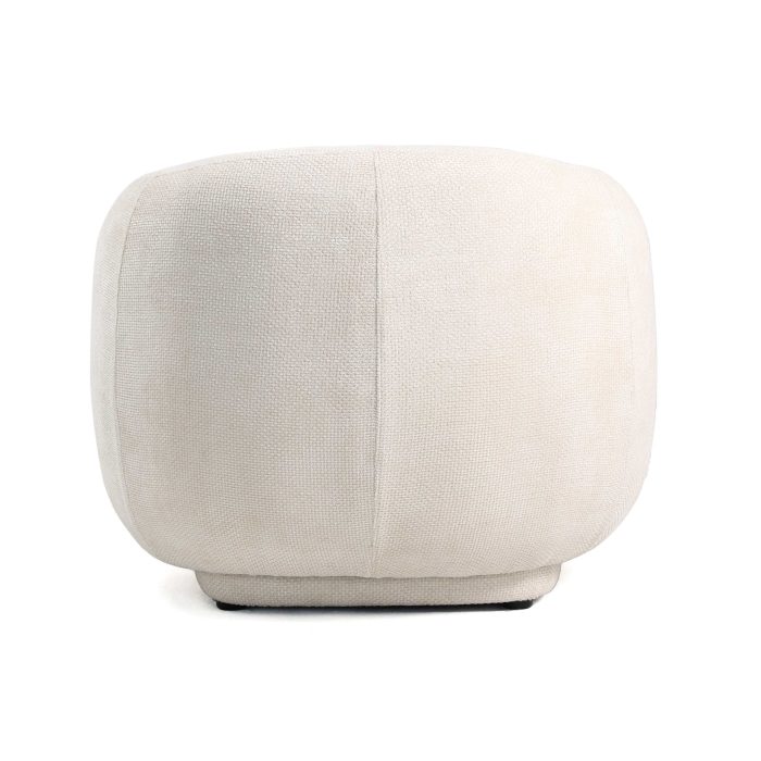 Poltrona in tessuto avorio "Alba" - immagine 4