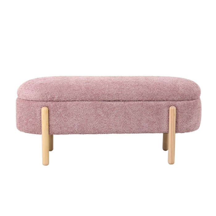 Panca baule rosa "Lara" - immagine 2
