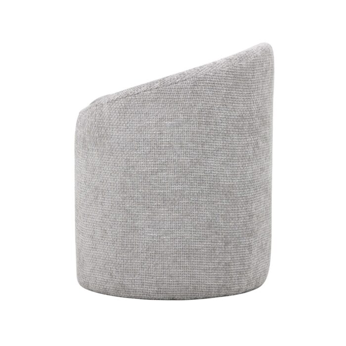 Pouf in tessuto grigio "Noa" - immagine 3